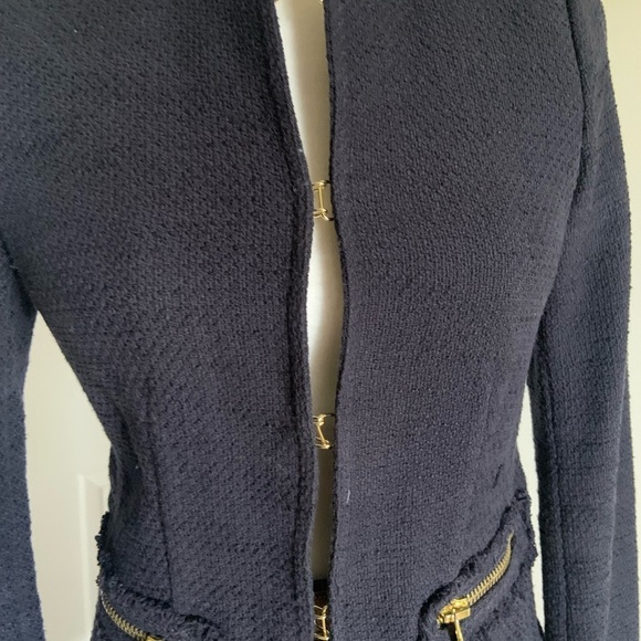 Michael Kors Blue Marine Blazer with Tailored Silhouette and Embellishments. - Picture 3 of 14